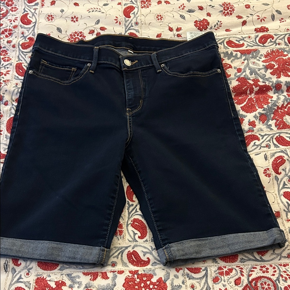 Dark Blue Women's Jean Shorts